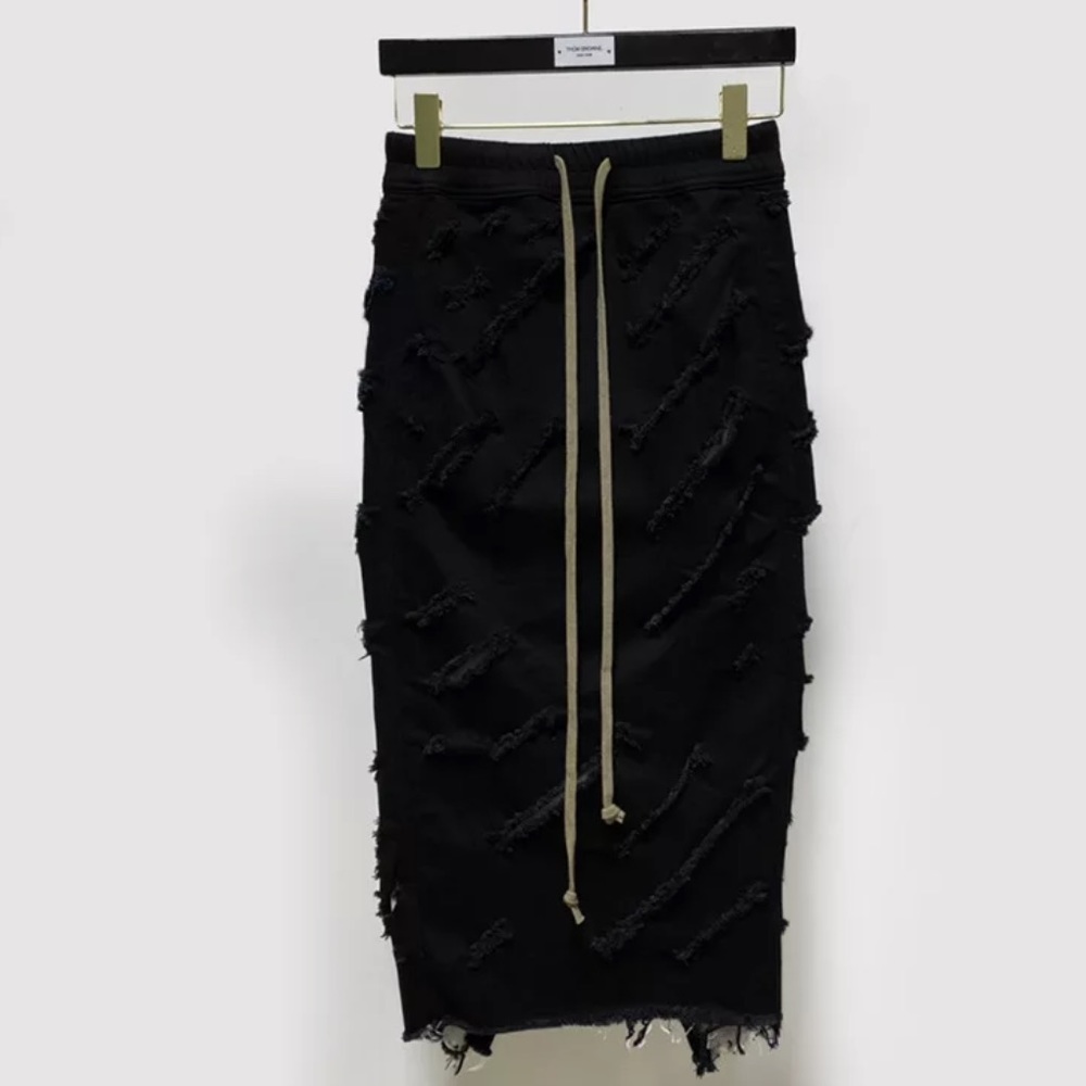 ⛓RICK OWENS DRKSHDW⛓ distressed denim skirt M